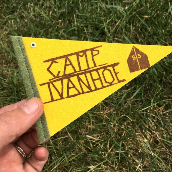 Camp Ivanhoe pennant inspired by Moonrise Kingdom