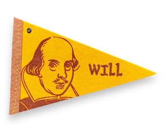 William Shakespeare Felt Pennant - Bard - Ornament