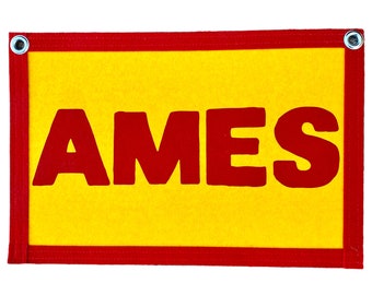 Ames Iowa Banner | pennant | Home of Iowa State