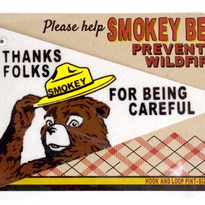 Smokey Bear Thanks Folks pennant small