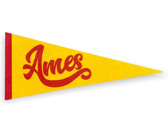 Ames home of Iowa State University pennant
