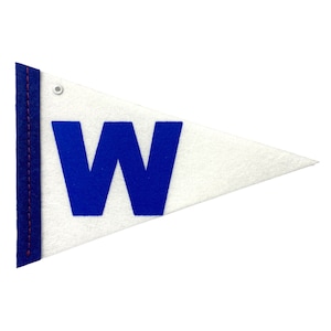 Chicago Cubs W Pennant | handmade felt pennant | Christmas ornament