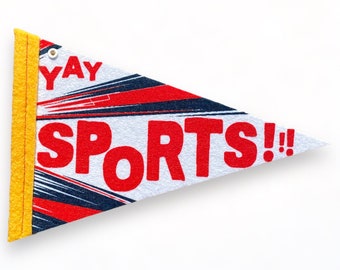 Yay Sports felt pennant - Christmas Tree Decoration - sports pennant