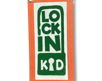 Lock In Kid Felt Banner / Motivational Kids Wall Art