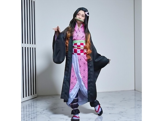 Nezuko Kamado Character Dress, Anime Demon Slayer Costume, Kimetsu No Yaiba Halloween Cosplay