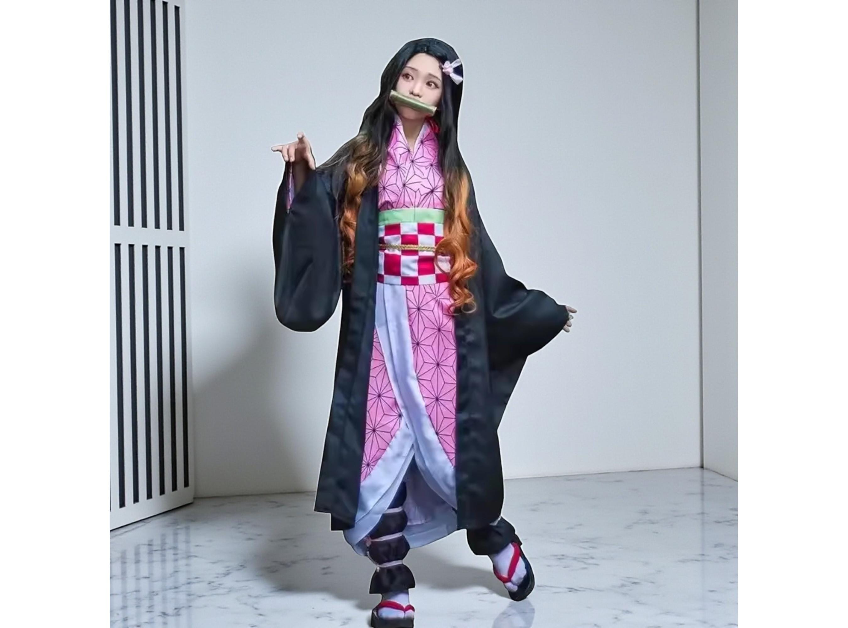 Nezuko Kamado Character Dress, Anime Demon Slayer Costume, Kimetsu No Yaiba Halloween Cosplay