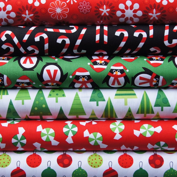 Jingle by Ann Kelle, Fat Quarter Set in Holly Holiday