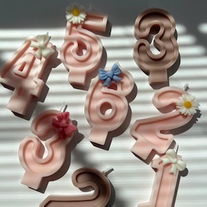 Birthday Candle, Cake Candle, Number Candle, Beeswax Soywax Cake Topper