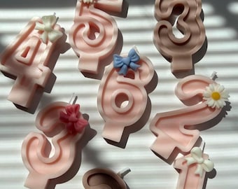 Birthday Candle, Cake Candle, Number Candle, Beeswax Soywax Cake Topper