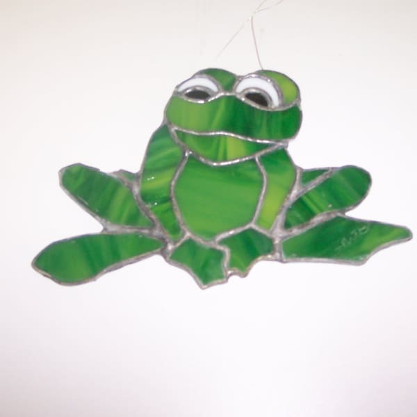 Stained Glass Suncatcher Frogs Etsy