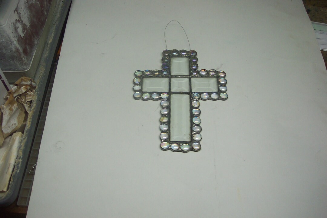 Clear Bevel Cluster Cross - Etsy