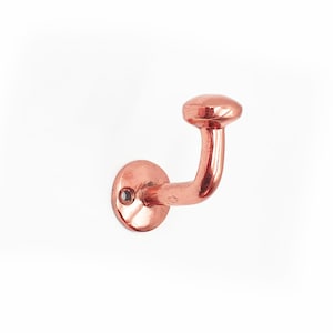 Solid Copper wall hook, Unlacquered Copper Coat Hook, Handcrafted Copper Bathroom Hooks,  Robe Hook & Wall Towel Hanger