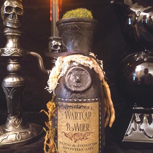 WARTCAP Powder/SPIDER MILK Halloween 2 sided Potion Bottle Spooky Decor Witch Wizard Hocus Pocus Sanderson Sisters