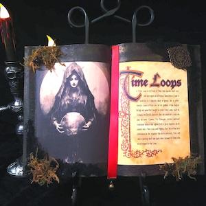 TIMELOOPS WITCH Spell Halloween SpellBook Spooky Witchy Gothic Decor