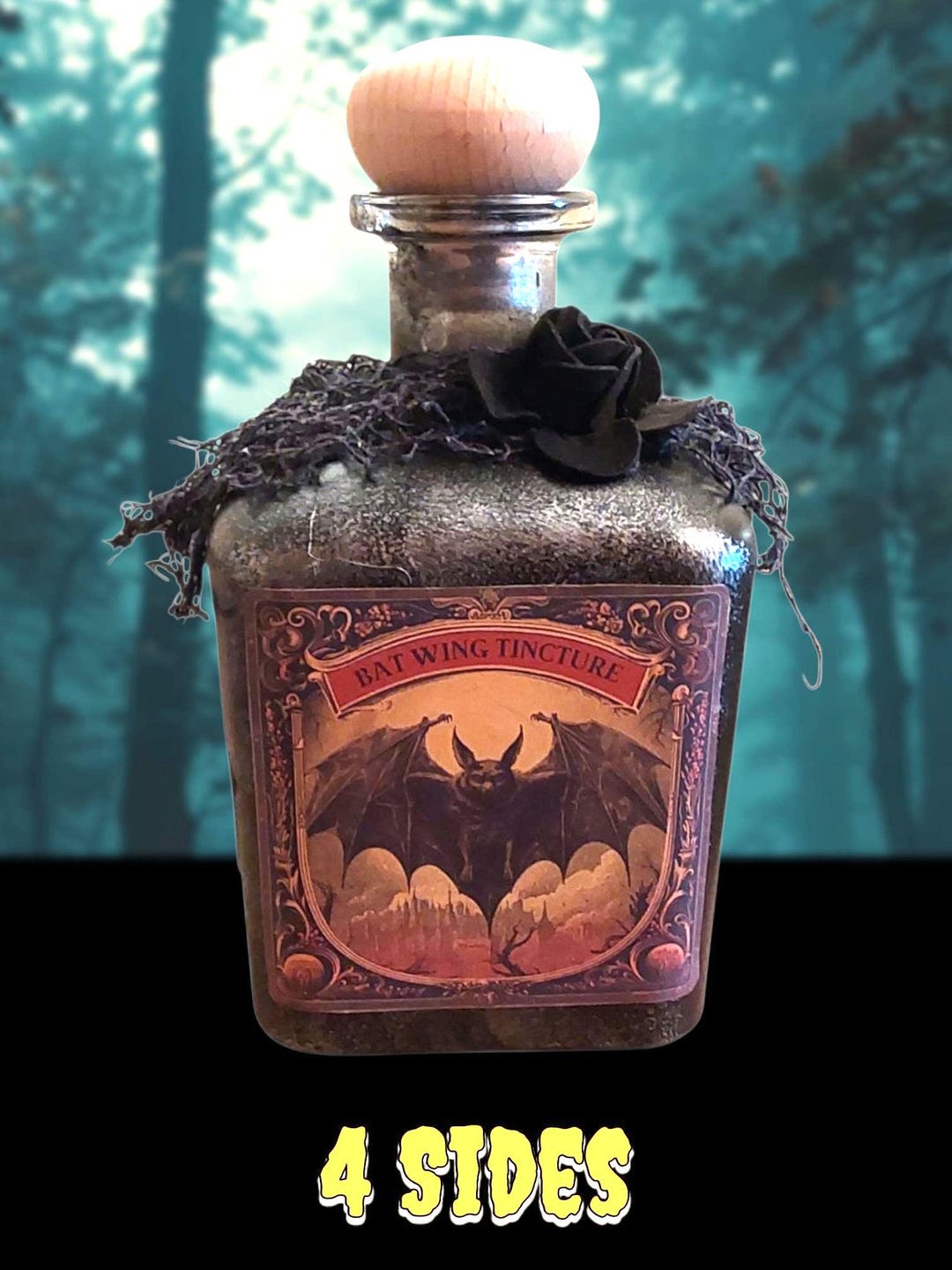 BATWING Tincture WITCHES BREW Snake Potion 4-sided Halloween Potion ...