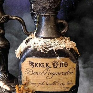 Potion Bottle SKELE GROW/SPIDER Venom Halloween 2 sided Potion Bottle Spooky Decor Witch Wizard Hocus Pocus Sanderson Sisters