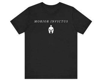 Morior Invictus T-Shirt Gym Death before Defeat T-Shirt for workout T-Shirt latin proverb T-Shirt spartan gladiator T-Shirt roman empire