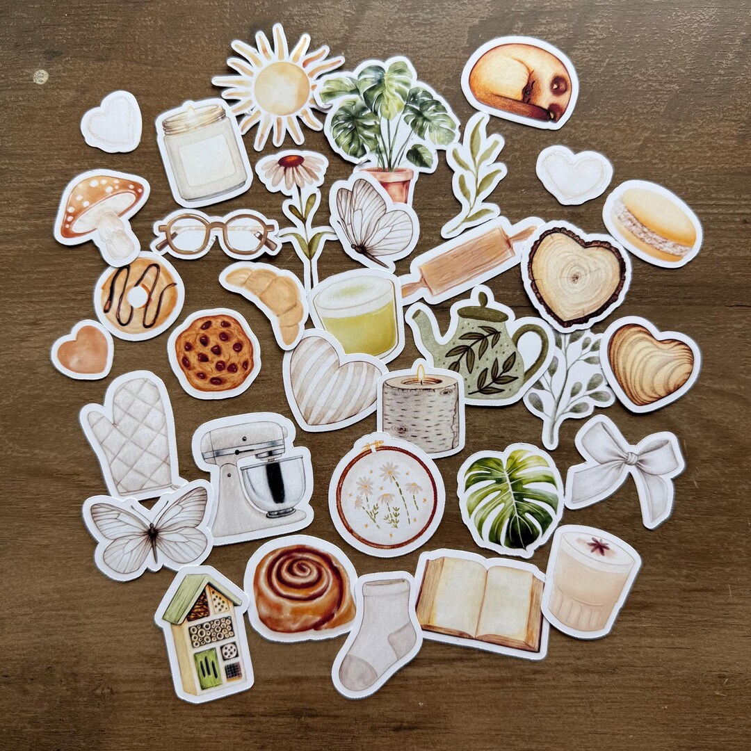 Cozy Cottagecore Junk Journal Stickers, Journal Sticker Pack, Stickers ...