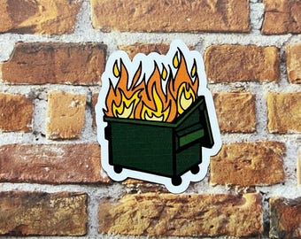 Dumpster Fire Sticker – Funny Vinyl Decal for Chaos Lovers, Perfect for Laptops, Water Bottles, Work Desks & Daily Disasters