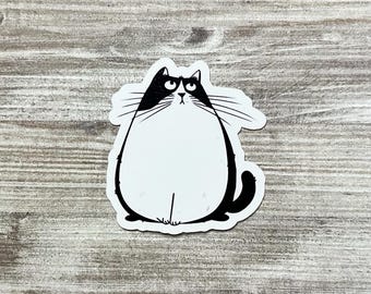 Fat Cat Sticker, Bumper Sticker, Car Decal, Window Sticker, Gift for Cat Mom, Cat Dad, Cat Parent, Cat Lover