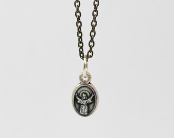 Tiny Religious Medal Necklace