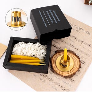20 Minute Meditation Candle Set, Prayer Candle, Beeswax Candle Holder of Relaxation, Stress Relief