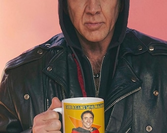 Taza de Cage Against The Machine / Regalo divertido de Nic Cage / Taza de café RATM Rock Metal