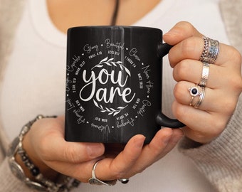 Jesus Christian Mug Sublimationsdesign, Glaube Mug Wrap, 11 Unzen Mug Wrap 15 Unzen, Gott sagt, dass du bist Becher, Bibel Zitate Becher, christliche Geschenkidee