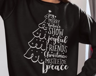 Christmas Tree Sweatshirt Ugly Christmas Sweater Holiday Crewneck matching christmas sweatshirt Christmas Gift for Friends matching family