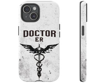 Capa de telefone elegante para profissional de saúde, capas resistentes para medicamentos, médico de emergência, padrão médico personalizado para médico de emergência
