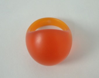 Orange You Glad dome ring, size 7.25