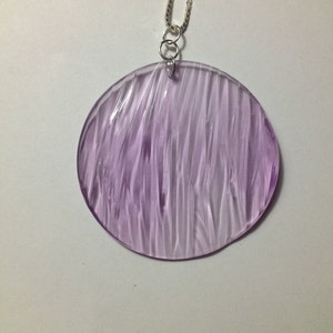Ripple texture pendant in light purple clear image 1