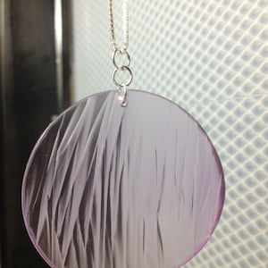 Ripple texture pendant in light purple clear image 2