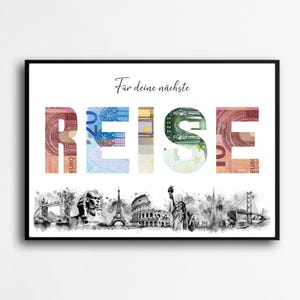 Cash gift for your next trip | Travel gift | Travel voucher | Travel fund | Vacation | Last-minute gift to print yourself | Download PDF