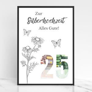 Cash gift for silver wedding anniversary | Silver wedding anniversary gift | 25th wedding anniversary gift idea | Wedding anniversary | Silver wedding anniversary | Download PDF