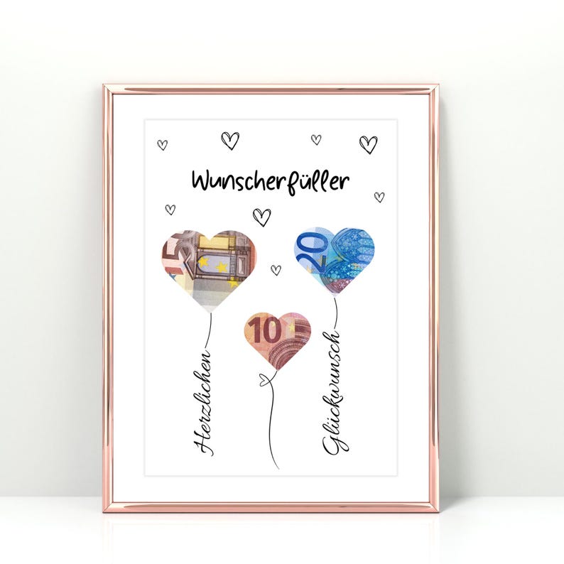 Geldgeschenk zum Geburtstag Geld kreativ verschenken Wunscherfüller