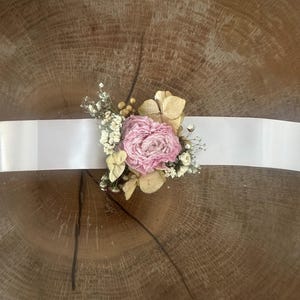 Handmade Dried Flower Corsage – Boho Wrist Corsage for Wedding, Prom, or Special Occasion