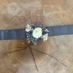 Floral Wrist Corsage – Handmade with Dried Flowers, Boho Wedding or Prom Accessory
