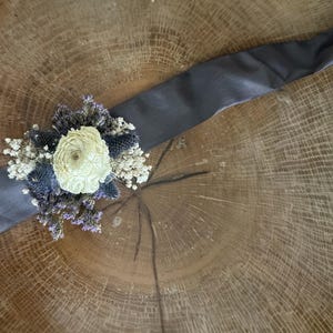 Floral Wrist Corsage – Handmade with Dried Flowers, Boho Wedding or Prom Accessory