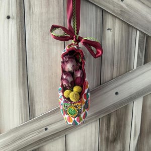 Hand-Decorated Ballet Pointe Shoes with Dried Flowers/Repurposed Keepsake Art/Dance Gift