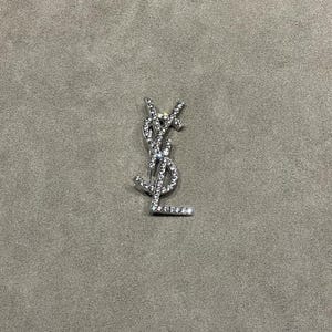 Yves Saint Laurent Silver Tone With Stones Vintage Brooch Christmas Gift Mom Gift Retro Brooch Gifts For Her Wedding