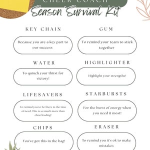 Coaches Survival Gift Set- Template & Content