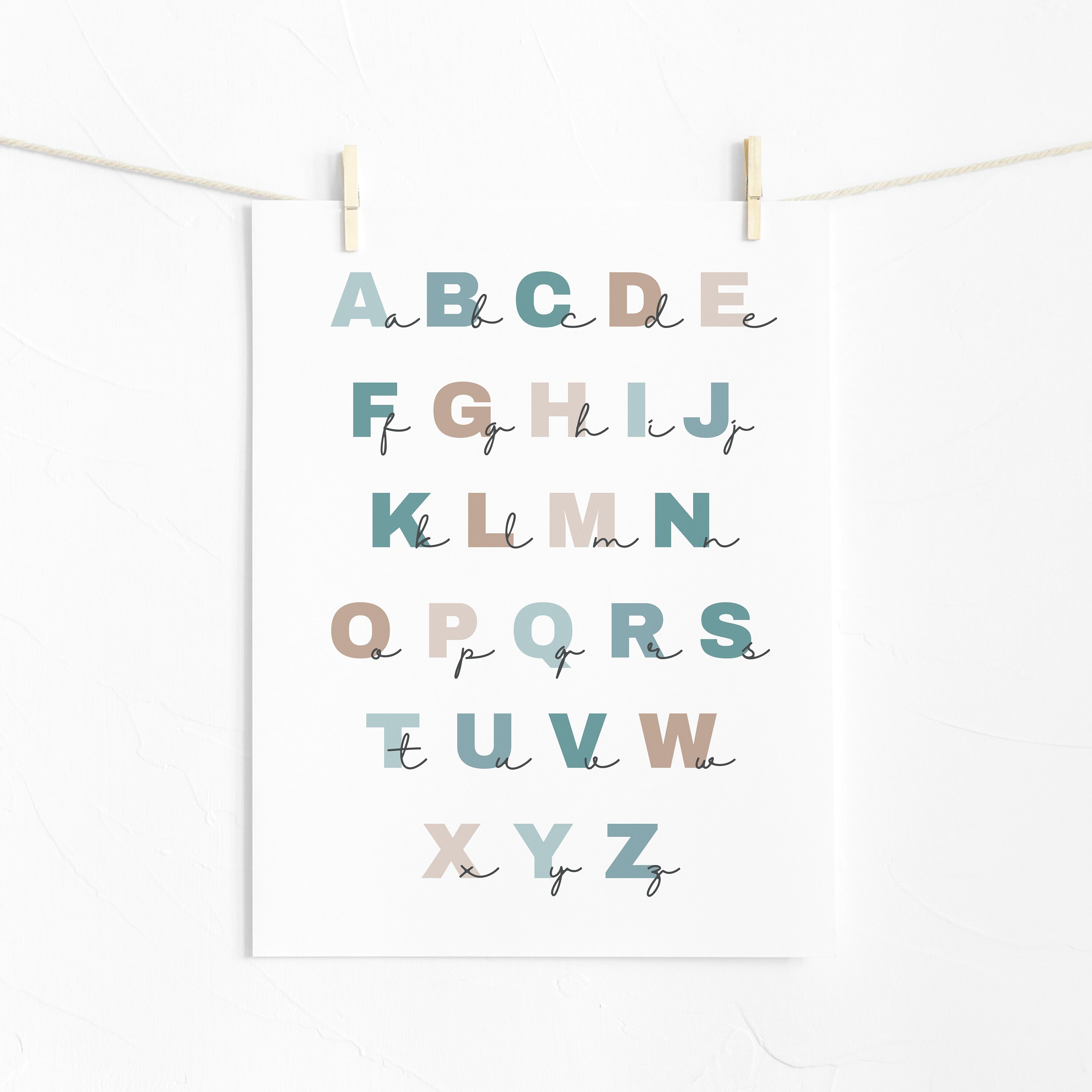 Alphabet Poster Printable Alphabet Chart Print Educational Wall Art Alphabet Poster Printable Alphabet Chart Print Educational Wall Art