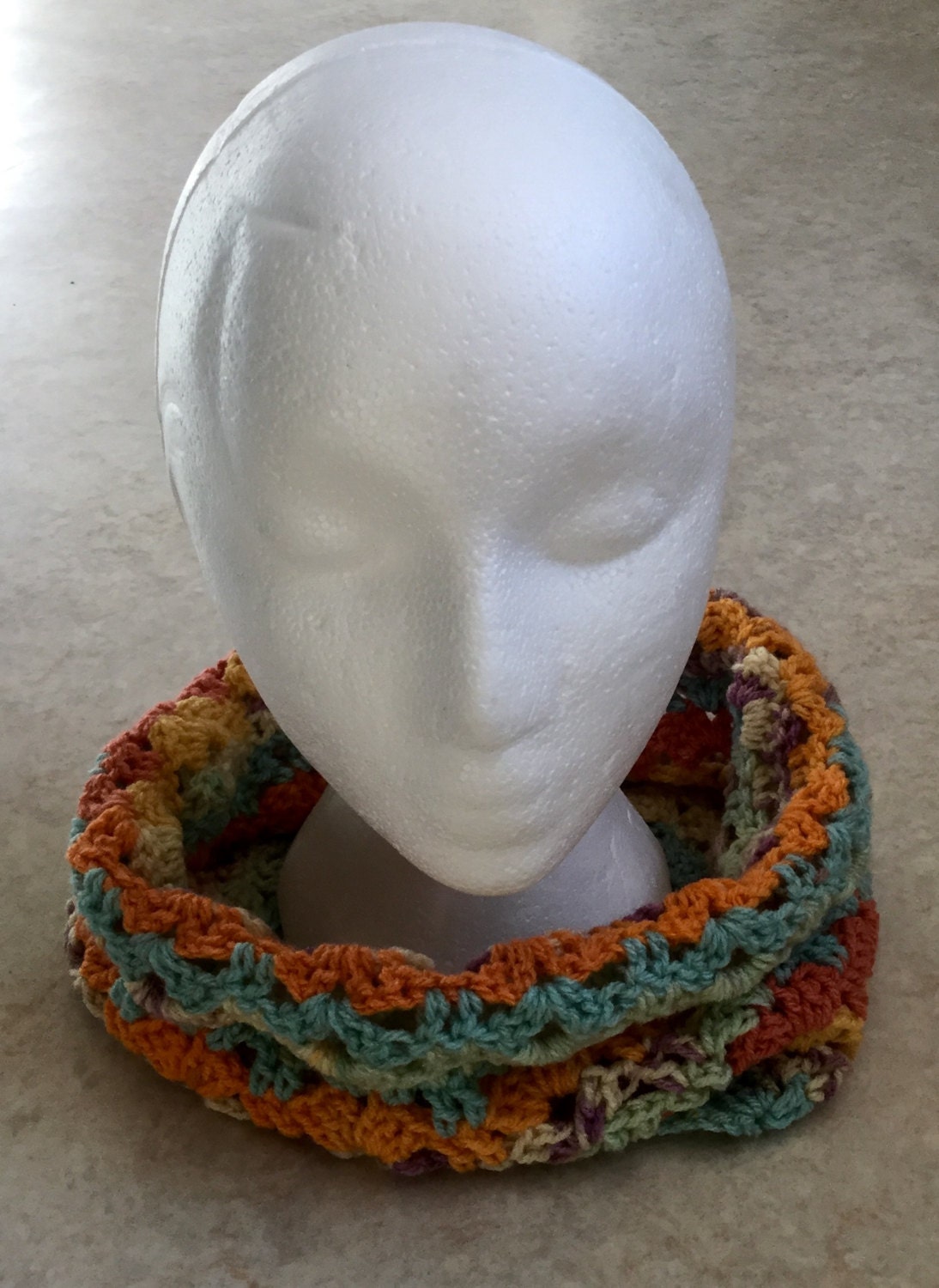 Lacy Crochet Cowl Infinity Scarf - Etsy