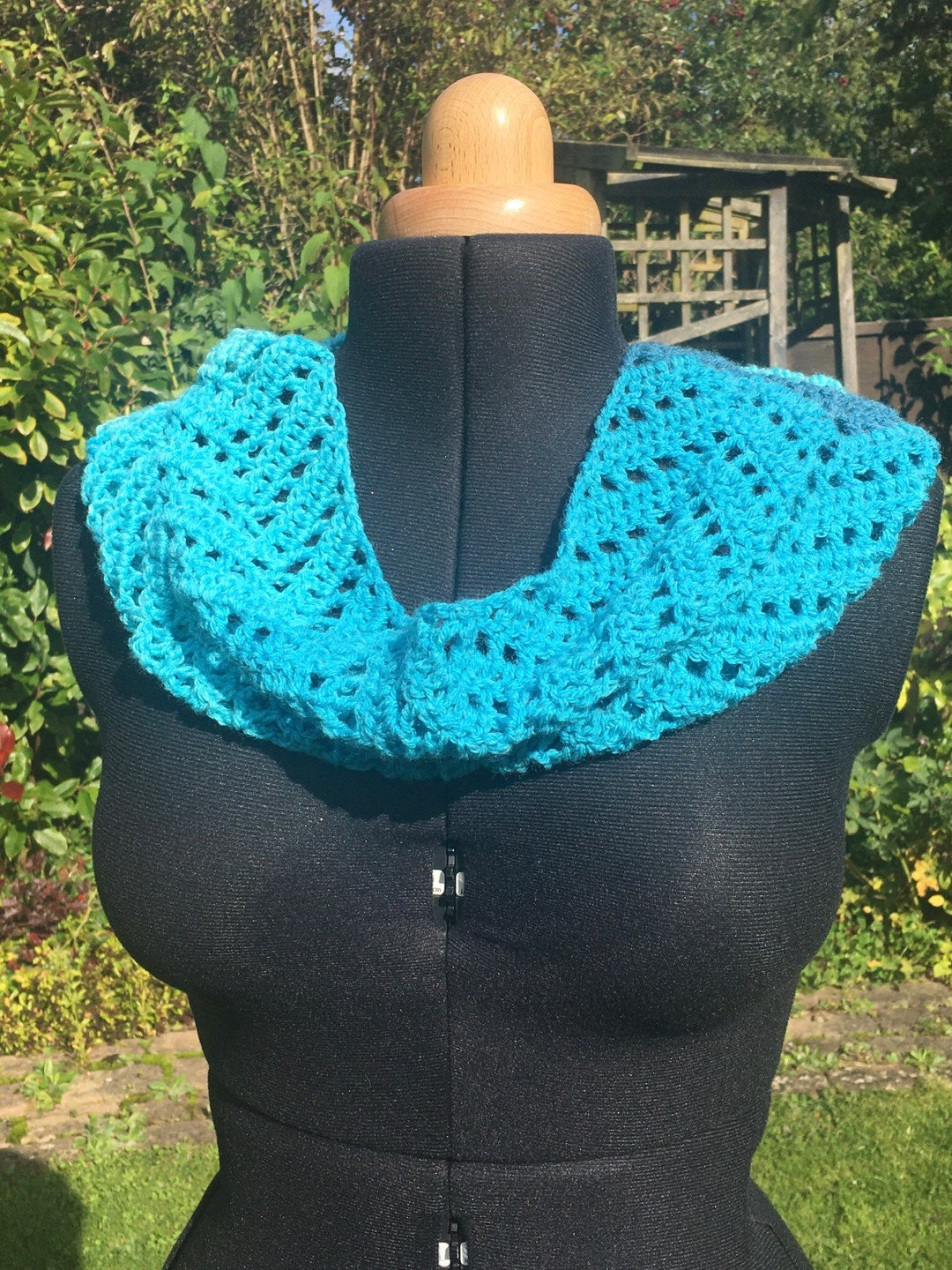 Lacy Crochet Cowl Infinity Scarf - Etsy