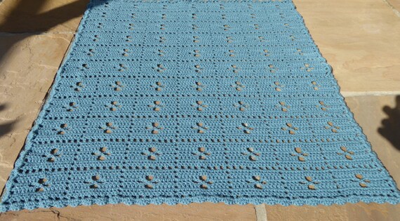 Baby Blanket Crochet in Gentle Blue Call the Midwife Outlander Etsy Canada