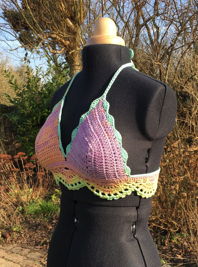 Bikini crop top sun top crochet