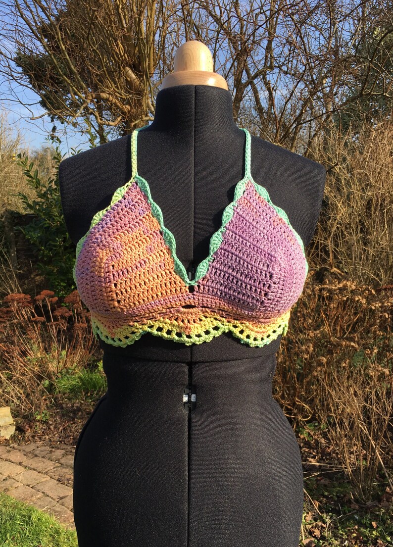 Bikini crop top sun top crochet