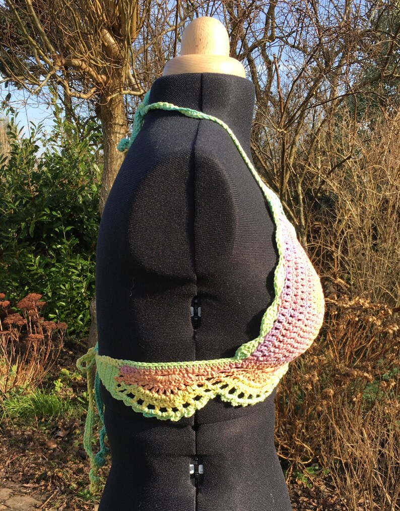 Bikini crop top sun top crochet