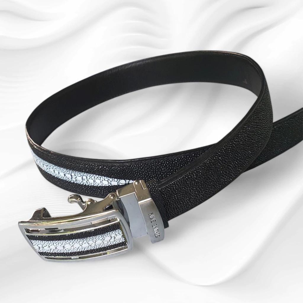Genuine White Thorn Stingray Leather Belt Size 1.5